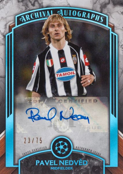 Pavel Nedved   Card autografata  Juventus  Topps  - Asta Pop Culture / Memorabilia e Card - Associazione Nazionale - Case d'Asta italiane