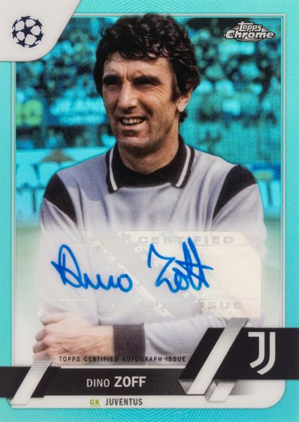 Dino Zoff  Card autografata  Juventus  Topps  - Asta Pop Culture / Memorabilia e Card - Associazione Nazionale - Case d'Asta italiane