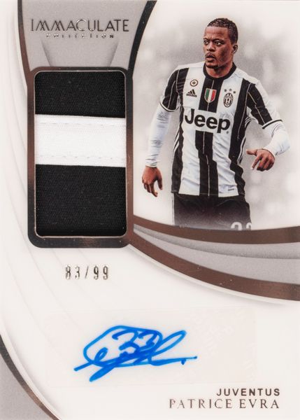 Patrice Evra  Card autografata - Juventus  Panini  Con relic  - Asta Pop Culture / Memorabilia e Card - Associazione Nazionale - Case d'Asta italiane