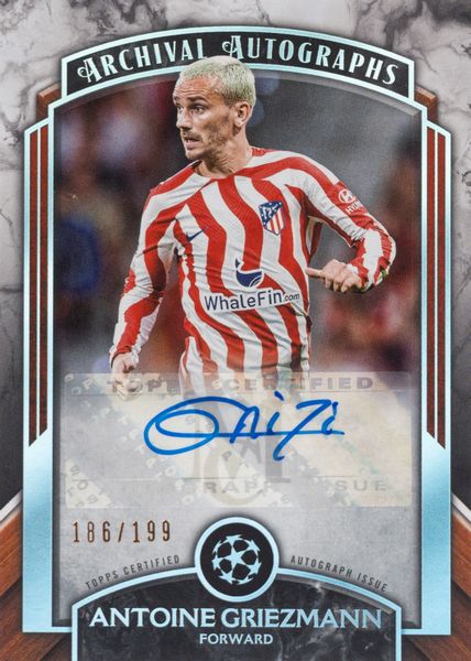 Antoine Griezman   Card autografata  Atletico Madrid  Topps  - Asta Pop Culture / Memorabilia e Card - Associazione Nazionale - Case d'Asta italiane