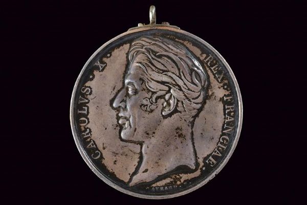 Medaglia, Carlo X (1824-30)  - Asta Medaglie, Ordini e Decorazioni - Associazione Nazionale - Case d'Asta italiane