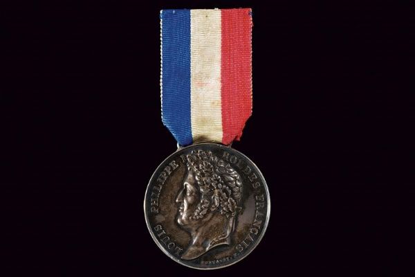 Medaglia Luigi Filippo di Francia (1830 - 1848) in argento  - Asta Medaglie, Ordini e Decorazioni - Associazione Nazionale - Case d'Asta italiane