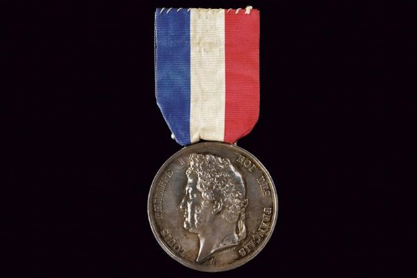 Medaglia Luigi Filippo di Francia (1830 - 1848) in argento  - Asta Medaglie, Ordini e Decorazioni - Associazione Nazionale - Case d'Asta italiane