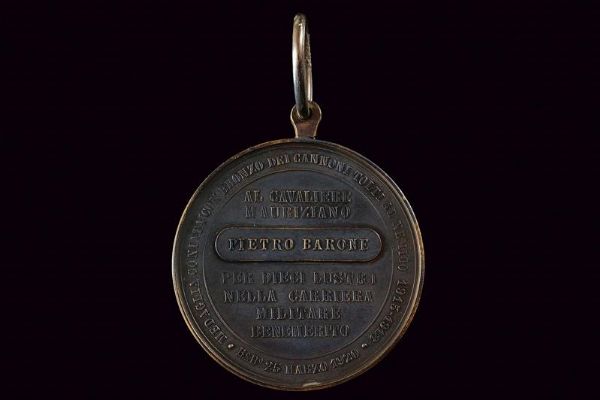 Medaglia Mauriziana per ufficiali generali Mod. 1920  - Asta Medaglie, Ordini e Decorazioni - Associazione Nazionale - Case d'Asta italiane