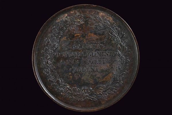 Medaglia Francesco IV d'Este (1814-1846) in bronzo  - Asta Medaglie, Ordini e Decorazioni - Associazione Nazionale - Case d'Asta italiane