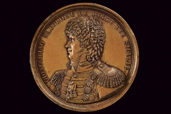 Medaglia Gioacchino Napoleone Murat (1808-1815) in bronzo  - Asta Medaglie, Ordini e Decorazioni - Associazione Nazionale - Case d'Asta italiane