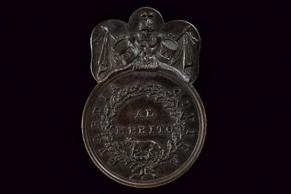 Medaglia Gregorio XVI (1831 - 1846) al merito militare in bronzo  - Asta Medaglie, Ordini e Decorazioni - Associazione Nazionale - Case d'Asta italiane