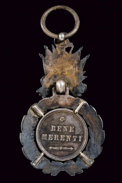 Medaglia Benemerenti per Merito militare epoca Pio IX  - Asta Medaglie, Ordini e Decorazioni - Associazione Nazionale - Case d'Asta italiane