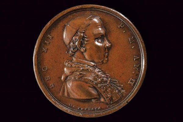 Medaglia Leone XII (1823 - 1829) Benemerenti in bronzo  - Asta Medaglie, Ordini e Decorazioni - Associazione Nazionale - Case d'Asta italiane