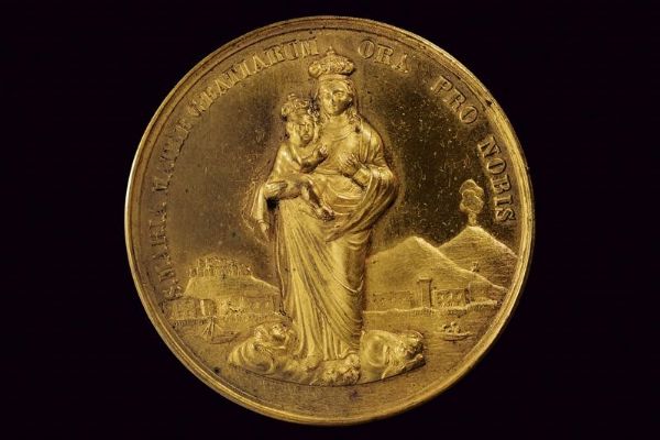 Medaglia Pio IX (1846-1878) in bronzo dorato  - Asta Medaglie, Ordini e Decorazioni - Associazione Nazionale - Case d'Asta italiane