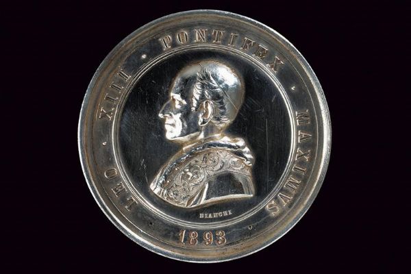 Medaglia Leone XIII (1878 -1903) Benemerenti in argento  - Asta Medaglie, Ordini e Decorazioni - Associazione Nazionale - Case d'Asta italiane