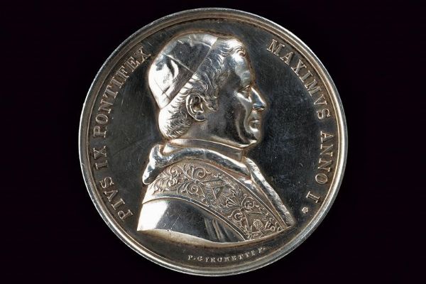 Medaglia Pio IX (1846-1878) in argento  - Asta Medaglie, Ordini e Decorazioni - Associazione Nazionale - Case d'Asta italiane