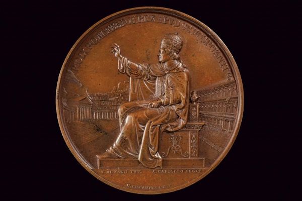 Medaglia Pio IX (1846-1878) in bronzo  - Asta Medaglie, Ordini e Decorazioni - Associazione Nazionale - Case d'Asta italiane