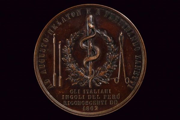 Medaglia di Garibaldi a Nelaton e Zanetti  - Asta Medaglie, Ordini e Decorazioni - Associazione Nazionale - Case d'Asta italiane