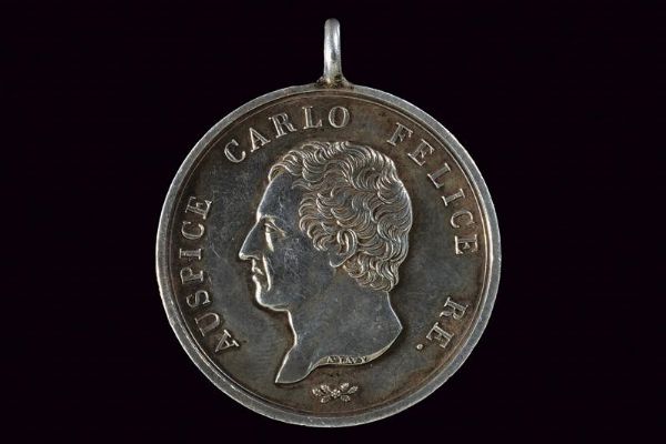 Medaglia a ricordo di Pietro Micca, Carlo Felice (1821-31)  - Asta Medaglie, Ordini e Decorazioni - Associazione Nazionale - Case d'Asta italiane