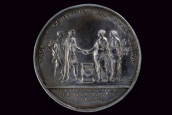 Medaglia per il matrimonio di Vittorio Amedeo, Carlo Emanuele III (1730-73)  - Asta Medaglie, Ordini e Decorazioni - Associazione Nazionale - Case d'Asta italiane