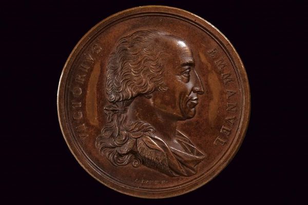 Medaglia Vittorio Emanuele I (1802 - 1821) in bronzo  - Asta Medaglie, Ordini e Decorazioni - Associazione Nazionale - Case d'Asta italiane