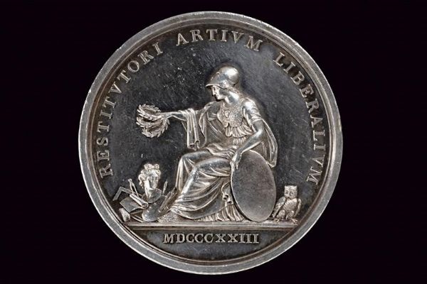 Medaglia accademia delle arti, Carlo Felice (1821-1831)  - Asta Medaglie, Ordini e Decorazioni - Associazione Nazionale - Case d'Asta italiane