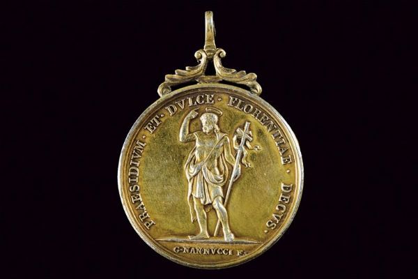 Medaglia, la Società di San Giovanni Battista ai soci benemeriti, Leopoldo II di Lorena (1824-59)  - Asta Medaglie, Ordini e Decorazioni - Associazione Nazionale - Case d'Asta italiane