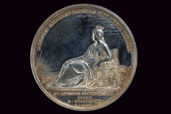 Medaglia Carlo III di Borbone, duca di Parma (1849-1854)  - Asta Medaglie, Ordini e Decorazioni - Associazione Nazionale - Case d'Asta italiane