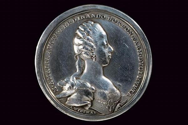 Medaglia Maria Amelia (1746-1804) in argento  - Asta Medaglie, Ordini e Decorazioni - Associazione Nazionale - Case d'Asta italiane