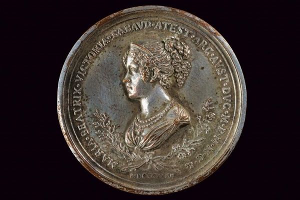 Medaglia Maria Beatrice di Savoia (1792-1840) in rame argentato  - Asta Medaglie, Ordini e Decorazioni - Associazione Nazionale - Case d'Asta italiane