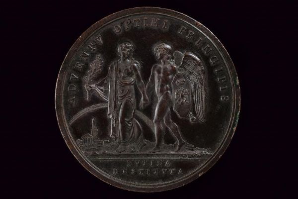 Medaglia Francesco IV d'Este (1814-1846) in bronzo  - Asta Medaglie, Ordini e Decorazioni - Associazione Nazionale - Case d'Asta italiane