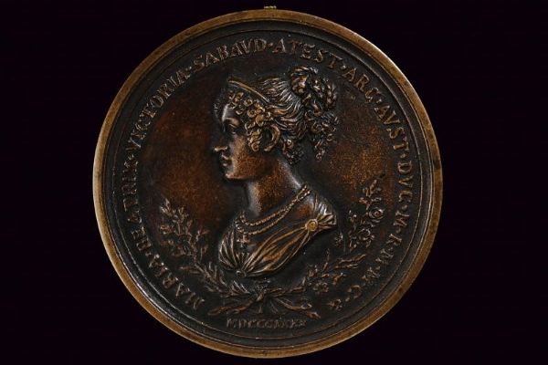 Medaglia Maria Beatrice di Savoia (1792-1840) in bronzo  - Asta Medaglie, Ordini e Decorazioni - Associazione Nazionale - Case d'Asta italiane