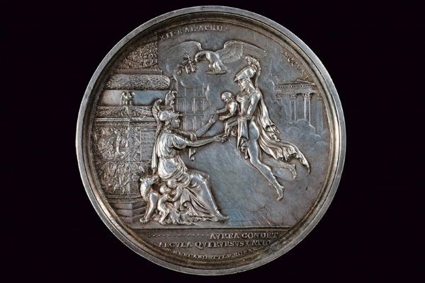 Medaglia nascita del re di Roma, Napoleone II (1811-14)  - Asta Medaglie, Ordini e Decorazioni - Associazione Nazionale - Case d'Asta italiane