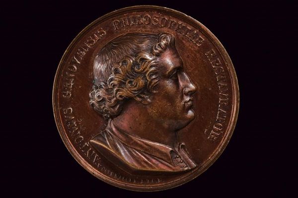 Medaglia Antonio Genovesi, Ferdinando II (1830-59)  - Asta Medaglie, Ordini e Decorazioni - Associazione Nazionale - Case d'Asta italiane