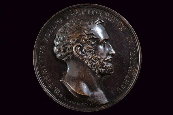 Medaglia Marco Vitruvio Pollione, Ferdinando II (1830-59)  - Asta Medaglie, Ordini e Decorazioni - Associazione Nazionale - Case d'Asta italiane