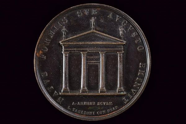 Medaglia Marco Vitruvio Pollione, Ferdinando II (1830-59)  - Asta Medaglie, Ordini e Decorazioni - Associazione Nazionale - Case d'Asta italiane