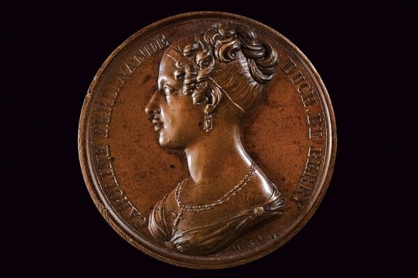 Medaglia per le nozze di M. Carolina col Duca di Berry, Ferdinando IV (1816-25)  - Asta Medaglie, Ordini e Decorazioni - Associazione Nazionale - Case d'Asta italiane