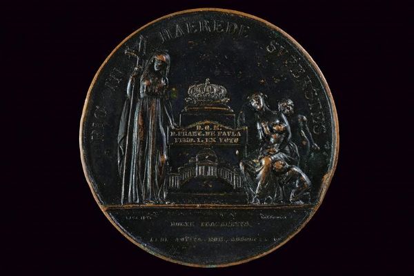 Medaglia per la morte di Ferdinando I (1816-25)  - Asta Medaglie, Ordini e Decorazioni - Associazione Nazionale - Case d'Asta italiane