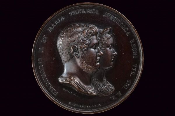 Medaglia per le nozze con Maria Teresa d'Austria, Ferdinando II (1830-59)  - Asta Medaglie, Ordini e Decorazioni - Associazione Nazionale - Case d'Asta italiane