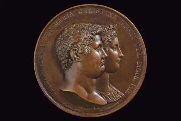 Medaglia per le nozze con Maria Cristina di Savoia, Ferdinando II (1830-59)  - Asta Medaglie, Ordini e Decorazioni - Associazione Nazionale - Case d'Asta italiane