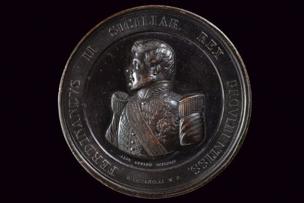 Medaglia Ferdinando II Borbone (1830-1859)  - Asta Medaglie, Ordini e Decorazioni - Associazione Nazionale - Case d'Asta italiane