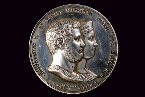 Medaglia per la nascita del Duca di Calabria Francesco di Borbone, Ferdinando II (1830-59)  - Asta Medaglie, Ordini e Decorazioni - Associazione Nazionale - Case d'Asta italiane