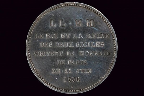 Medaglia per la seconda visita dei reali alla zecca di Parigi, Francesco I (1825-30)  - Asta Medaglie, Ordini e Decorazioni - Associazione Nazionale - Case d'Asta italiane