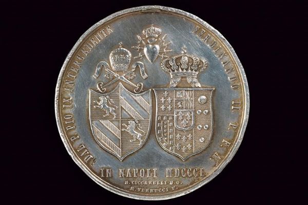 Medaglia per l'incoronazione della vergine addolorata, Ferdinando II (1830-59)  - Asta Medaglie, Ordini e Decorazioni - Associazione Nazionale - Case d'Asta italiane