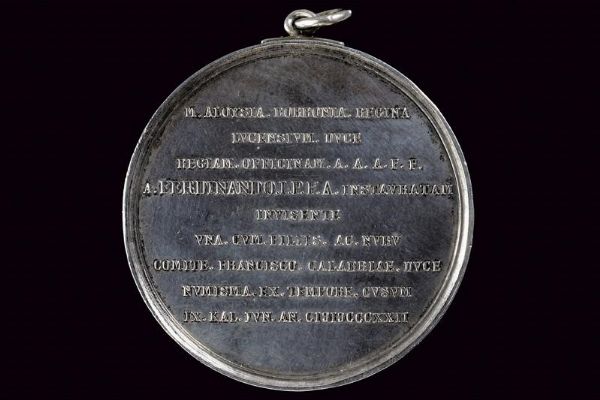 Medaglia Ferdinando I di Borbone (1816-1825) in argento  - Asta Medaglie, Ordini e Decorazioni - Associazione Nazionale - Case d'Asta italiane