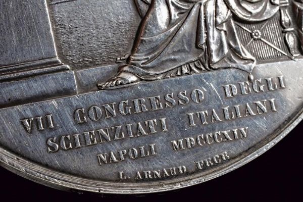 Medaglia per il VII congresso degli scienziati Italiani di Napoli  - Asta Medaglie, Ordini e Decorazioni - Associazione Nazionale - Case d'Asta italiane