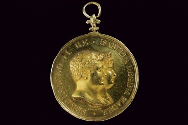 Medaglia premio allieve reali educandi, Ferdinando II (1830-59)  - Asta Medaglie, Ordini e Decorazioni - Associazione Nazionale - Case d'Asta italiane