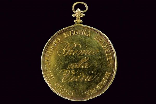 Medaglia premio allieve reali educandi, Ferdinando II (1830-59)  - Asta Medaglie, Ordini e Decorazioni - Associazione Nazionale - Case d'Asta italiane