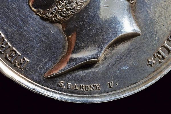 Medaglia Ferdinando II (1830-1859) in argento  - Asta Medaglie, Ordini e Decorazioni - Associazione Nazionale - Case d'Asta italiane