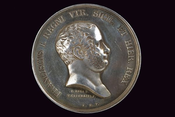 Medaglia Ferdinando II (1830-1859) in rame argentato  - Asta Medaglie, Ordini e Decorazioni - Associazione Nazionale - Case d'Asta italiane