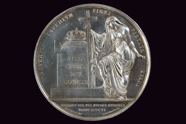 Medaglia Ferdinando II (1830-1859) in rame argentato  - Asta Medaglie, Ordini e Decorazioni - Associazione Nazionale - Case d'Asta italiane