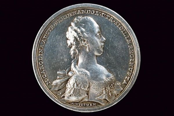 Medaglia per il matrimonio di Ferdinando IV (1759-1816) e Maria Carolina  - Asta Medaglie, Ordini e Decorazioni - Associazione Nazionale - Case d'Asta italiane