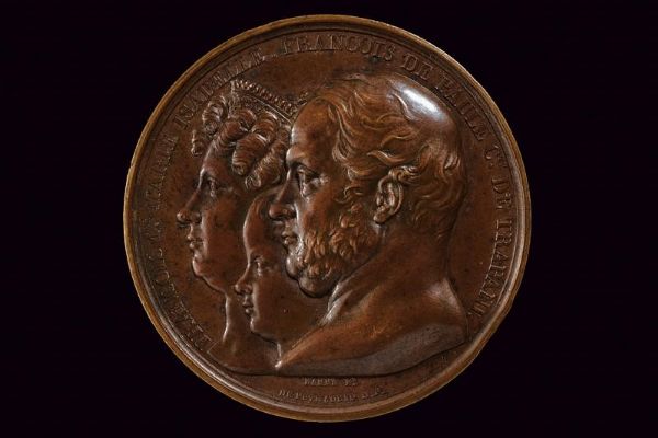 Medaglia per la visita dei reali di Napoli alla zecca di Parigi, Francesco I (1825-30)  - Asta Medaglie, Ordini e Decorazioni - Associazione Nazionale - Case d'Asta italiane