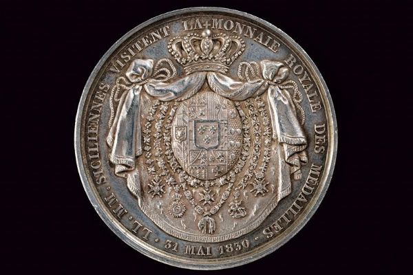 Medaglia per la visita dei reali di Napoli alla zecca di Parigi, Francesco I (1825-30)  - Asta Medaglie, Ordini e Decorazioni - Associazione Nazionale - Case d'Asta italiane